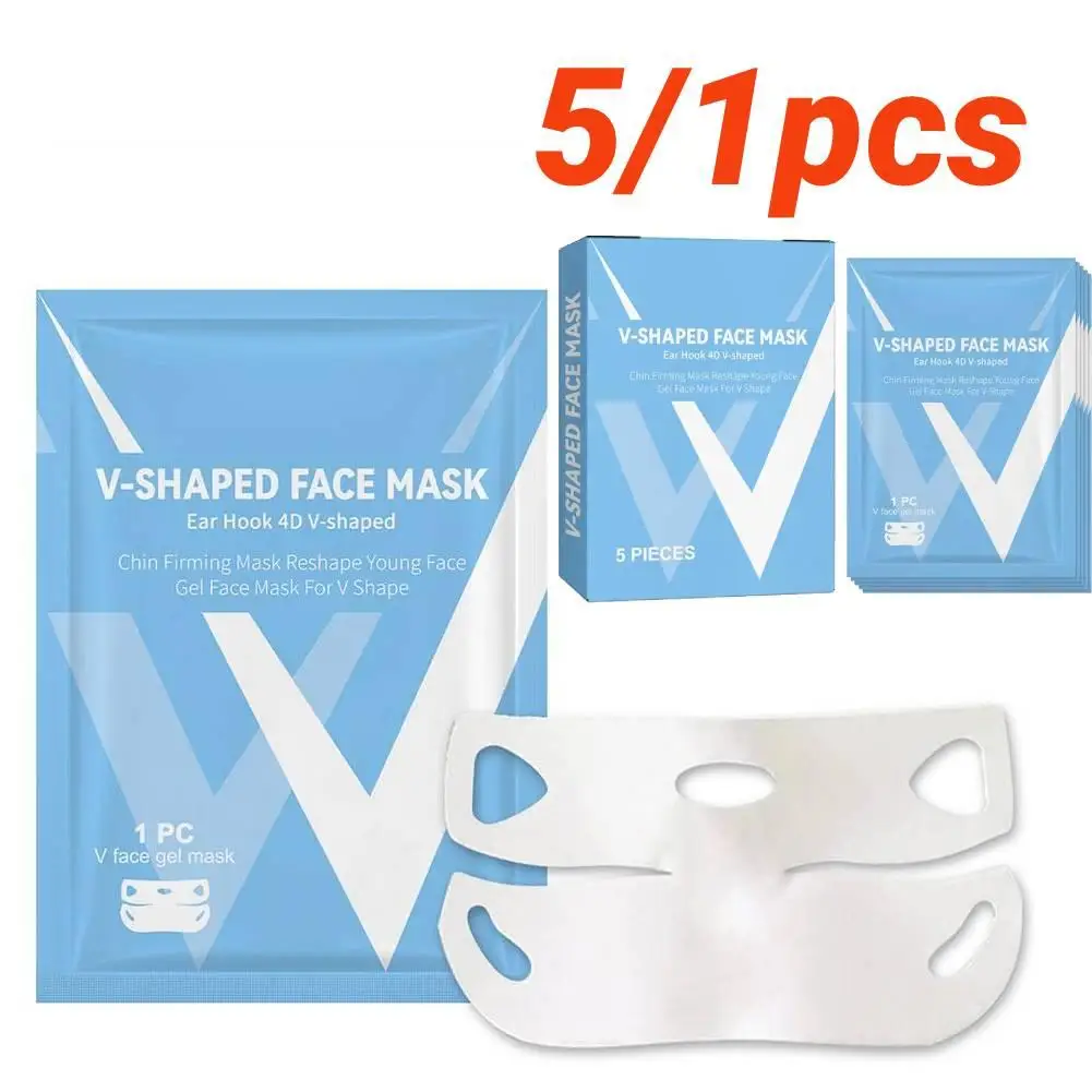 5/1pcs Double Chin Tape V-line Face Lift Up Firming Slimming Mask Anti Puffy Bandage Moisturizing Wrinkle Remover Skin Care