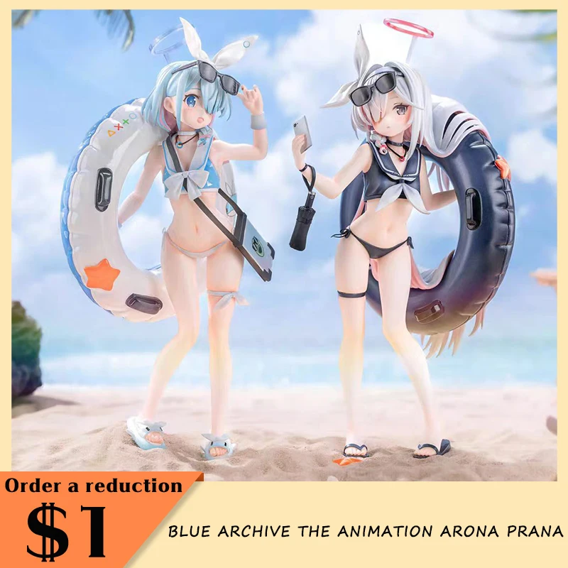 Blue Archive The Animation Arona Prana Figure Swimwear Arona Prana With Swim Ring Figurine Model Statue Doll Collection Toy Gift