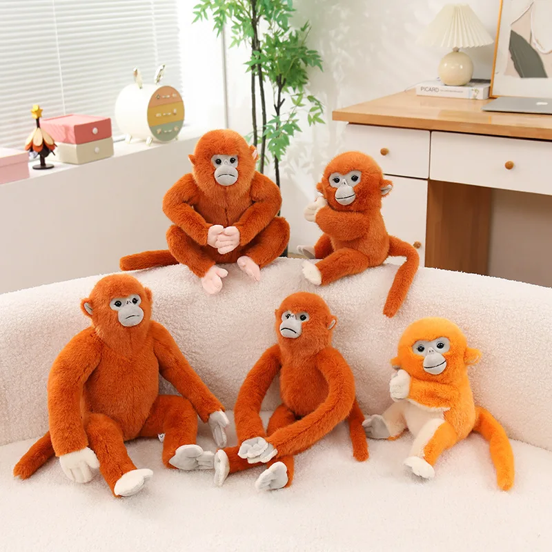 46cm Super Cute Monkey Dolls Cartoon Stuffed Animals Fluffly Long Arm Orangutan Plush Toys Home Decor for Kids Birthday Gifts