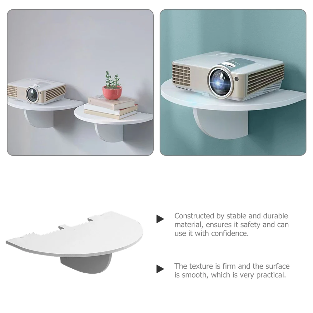 

WiFi Router Storage Holder Wall Mounted Media Console Dvd Shelf Home Supplies Projector Tray Cable Box Wall Mount