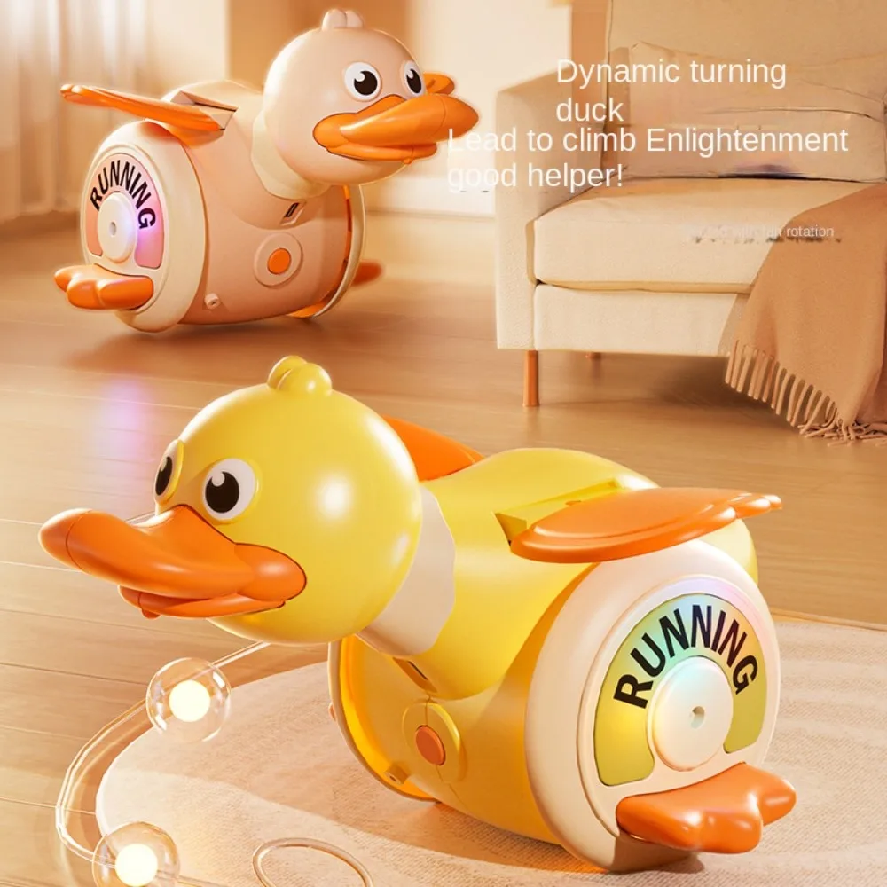 Interactive Baby Music Duck Toys Yellow/Pink/Green USB Glowing Walking Singing Toy Swinging Crawling Toy Birthday Gifts