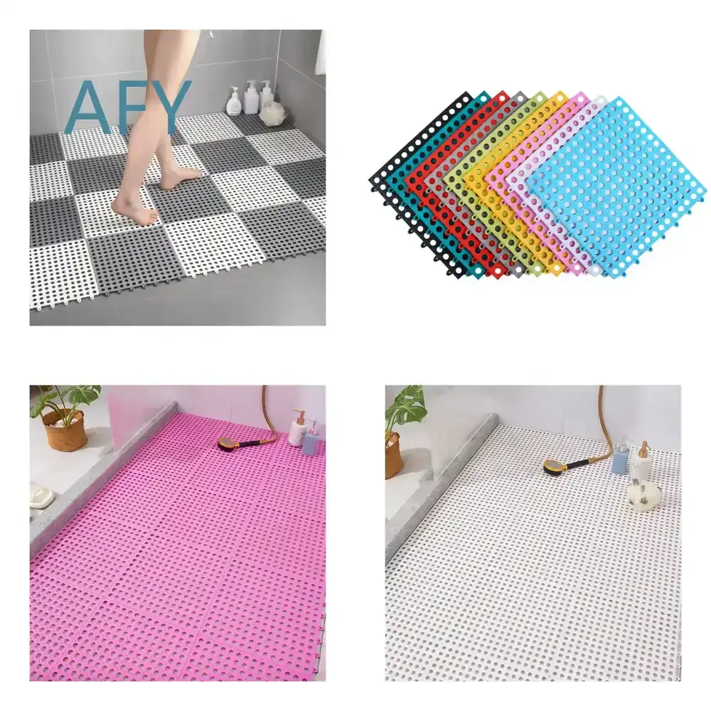 Wholesale PVC Splicing Anti Slip Bath Mat for Bathroom Toilet Kitchen Shower Balcony Non Slip Floor Mat for Home Decor