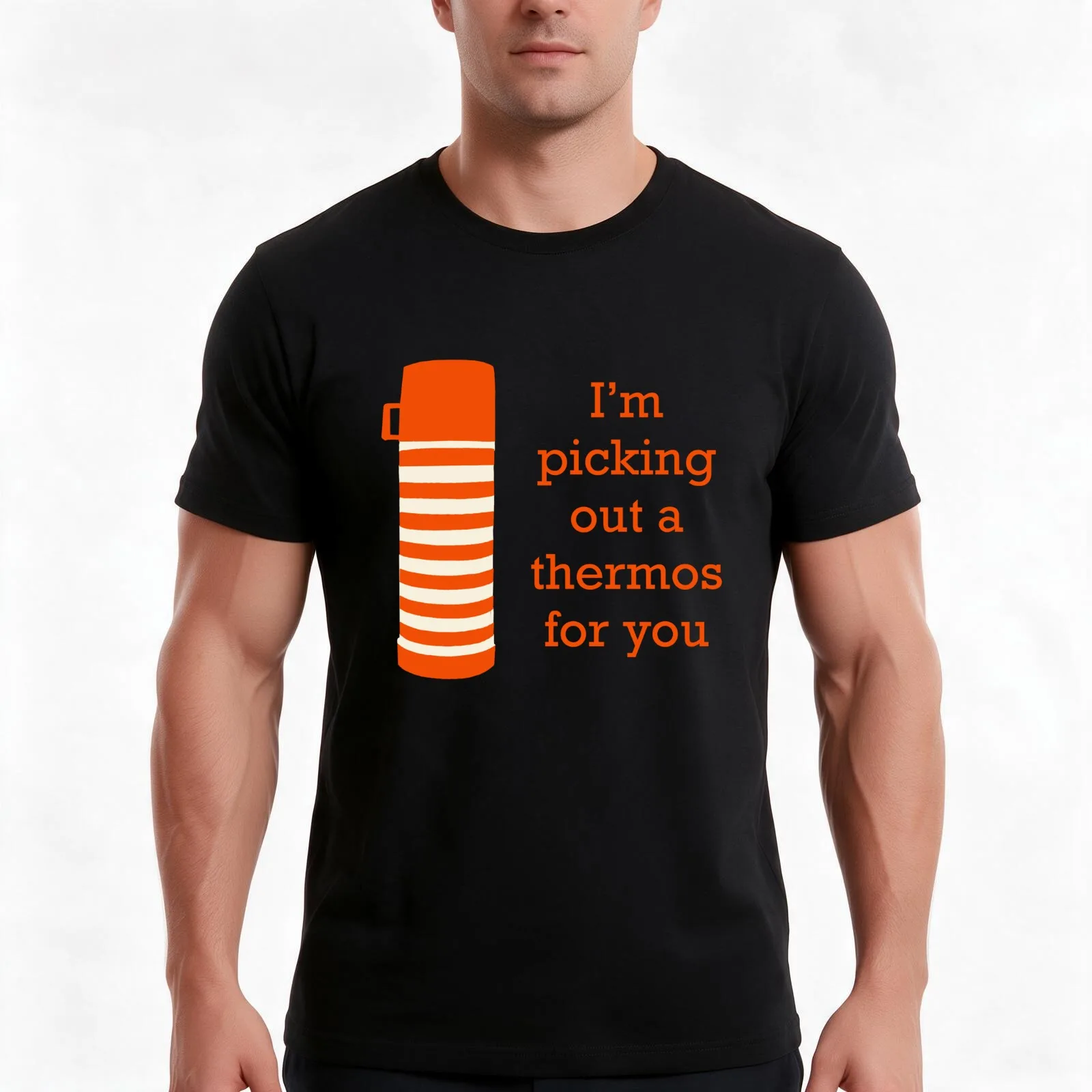 The Jerk Thermos T-Shirt Summer Casual Cotton Tee Oversized Streetwear Tops Vintage Graphic Print Loose Fit Short Sleeve