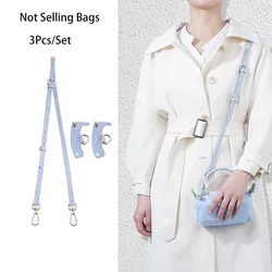 3Pcs/Set Bag Strap For Longchamp Mini Bag Adjustable Crossbody Strap Free Punching Modified Bags Belt Accessories