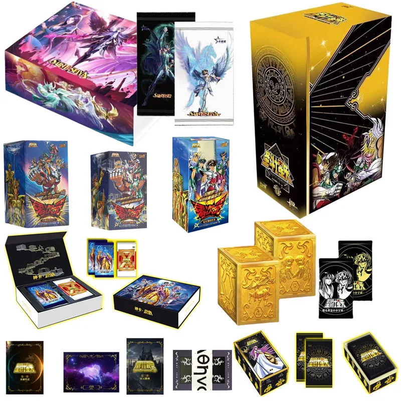 Saint Seiya-cartas de juego TCG para niños, juguetes de mesa, figura de Anime, juguete de juego para niños, regalo familiar de Navidad, novedad de