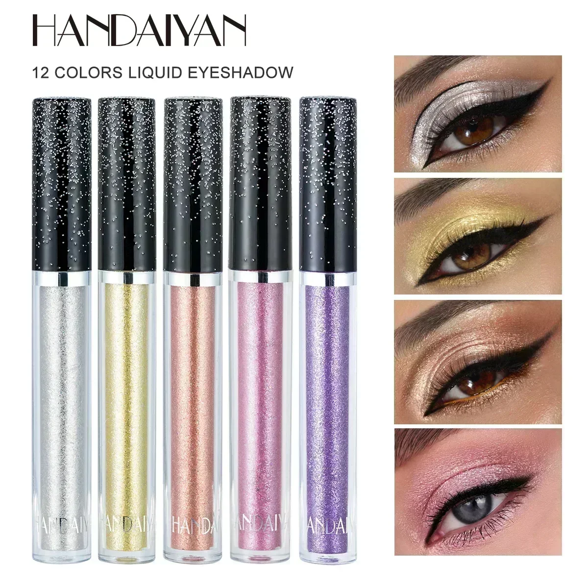 HANDAIYAN 12 colori glitter ombretto luccicante illumina set di ombretti liquidi impermeabili a lunga durata trucco femminile sexy di vendita calda