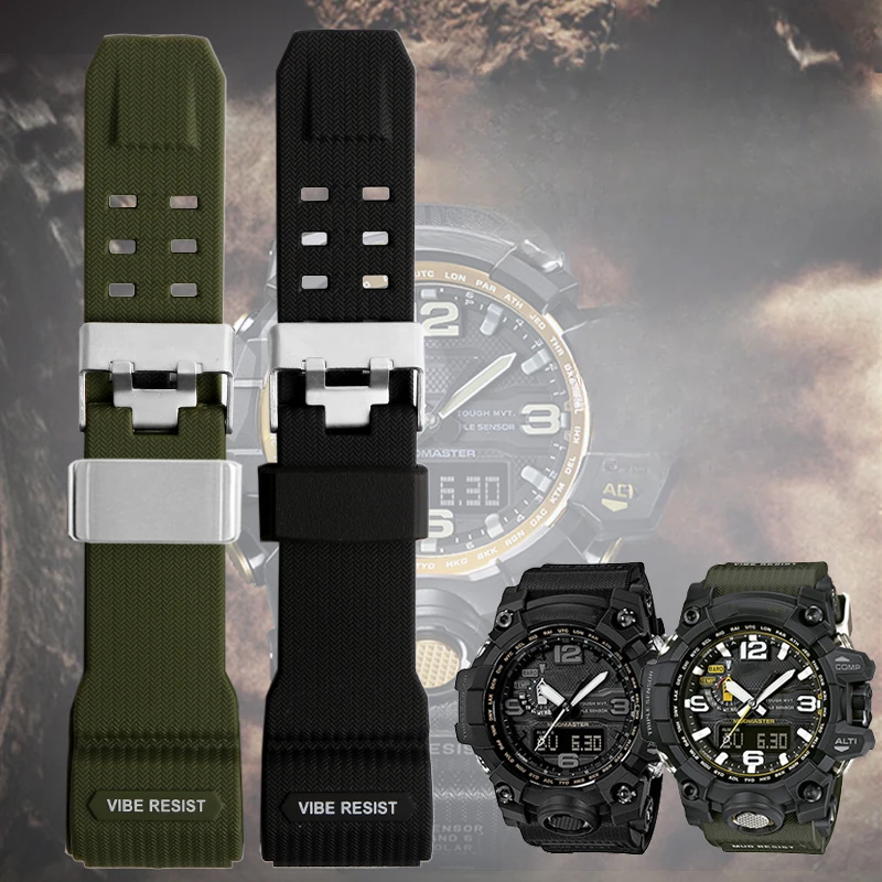 For Casio G-SHOCK Special Interface Multi-Color Soft Accessories Big Mud King GWG-1000/GB Series Resin Silicone Watch Strap