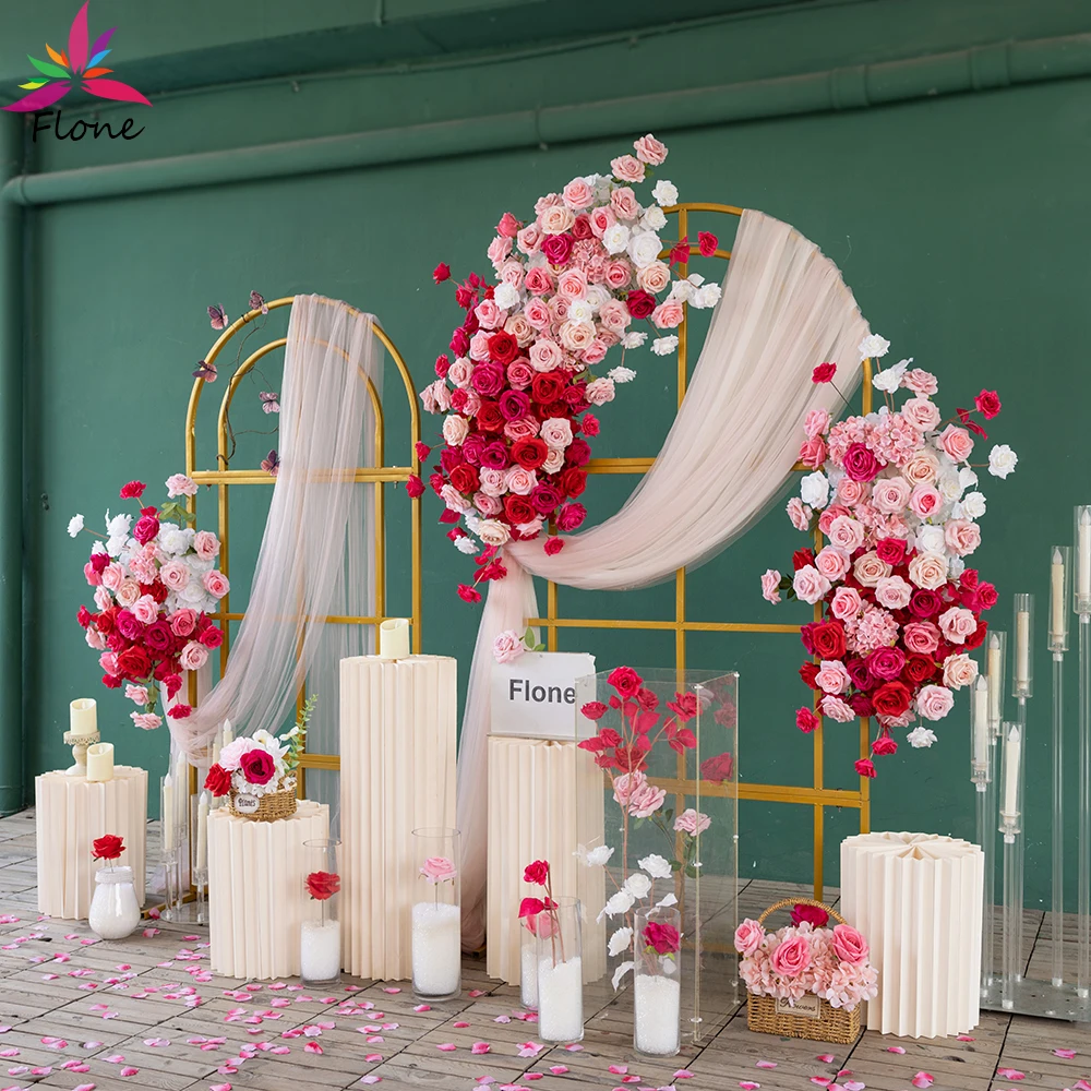 

Свадебные принадлежности на заказ, шелковые розы, флорес, искусственные композиции для центральных элементов для свадеб и мероприятий, украшения своими руками FL2725