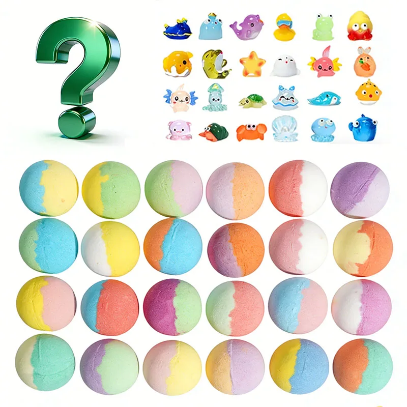 50g/1pc Single Bath Bombs Blind Mystery Box with Surprise Toy Inside - Bath Fizzy Balls Bathing Tools Special Gift Dropshipping