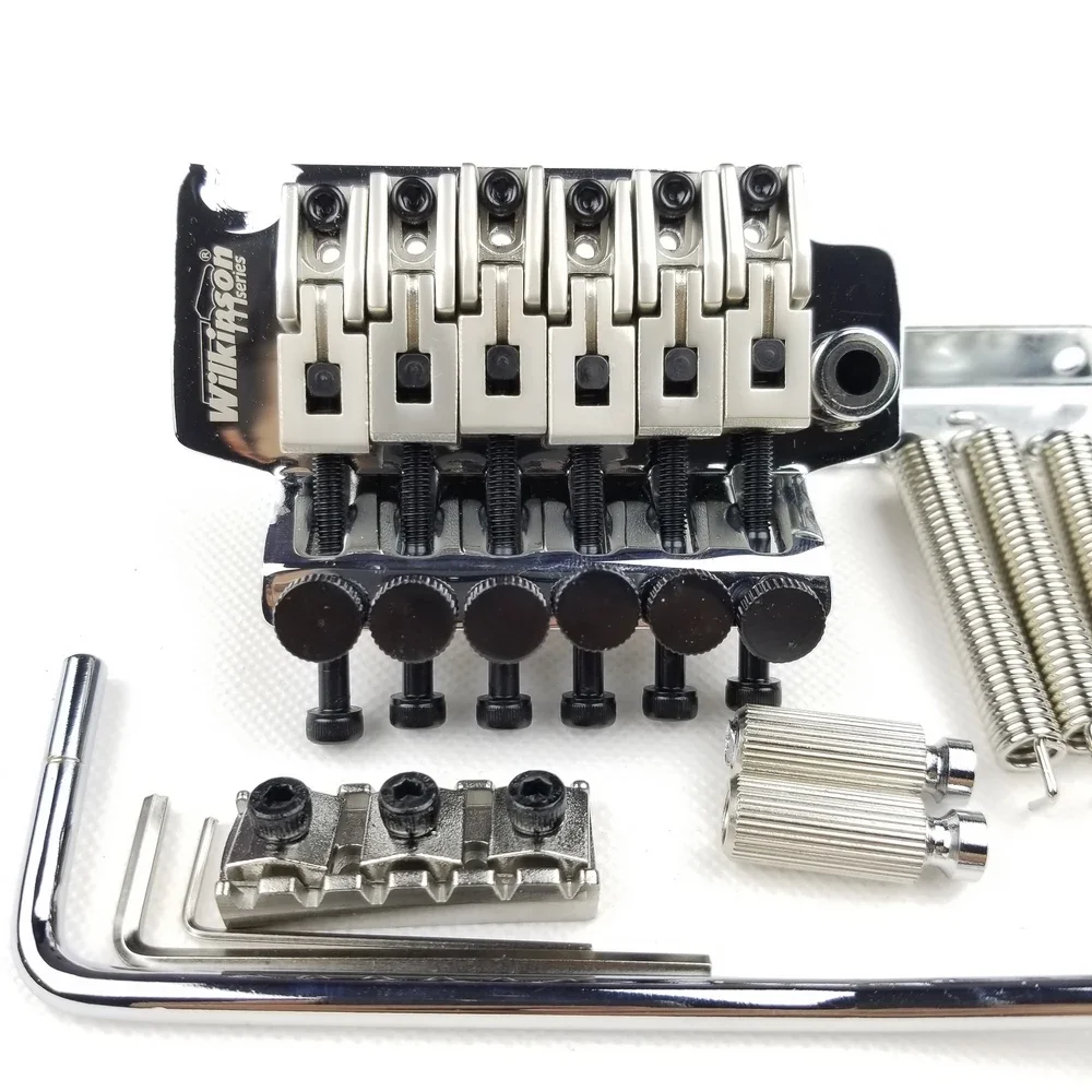 Wilkinson 6-String Electric Guitar Double Locking Tremolo System Bridge Chrome Silver WODL1