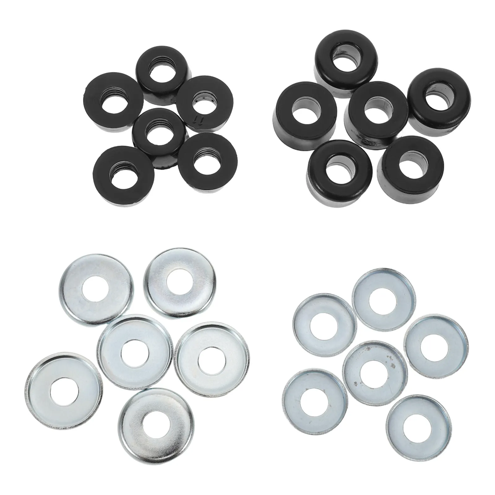 

Комплект из 1 набора амортизирующих втулок и пластиковых защитных накладок для скейтбордов и роликовых коньков, двухрядный амортизирующий комплект