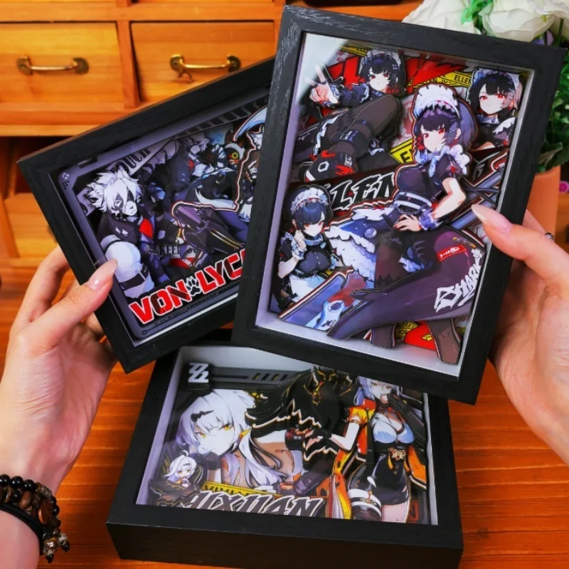 Zenless Zone Zero 3D Stereoscopic Painting Hoshimi Miyabi Vivian Banyue Yidhari Home Decor Handmade Crafts Desk Decor Gift