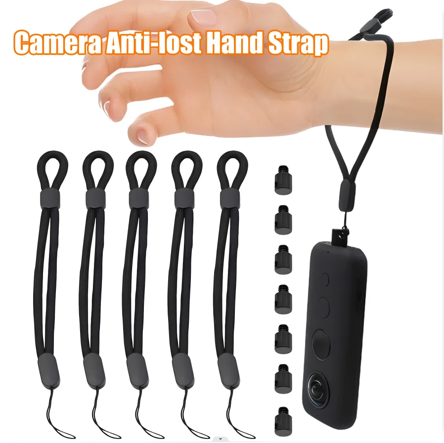 

Portable Wrist Straps Hand Rope for Insta360 One X4/X3/X2 DJI Osmo Pocket 3 2 Action Anti-Lost 1/4 Screw Connector Lanyard