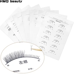 8PCS Training Lashes Beginner False Eyelashes Grafting Practice Paper For Individual Eyelash Extension Makeup Tools Eye Beauty