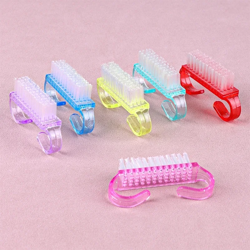 Small Nail Brush For Nail Cleaning Dead Skin Powder Remover Multicolored Plastic Brushes Dust Soft Remover Manicure Tools