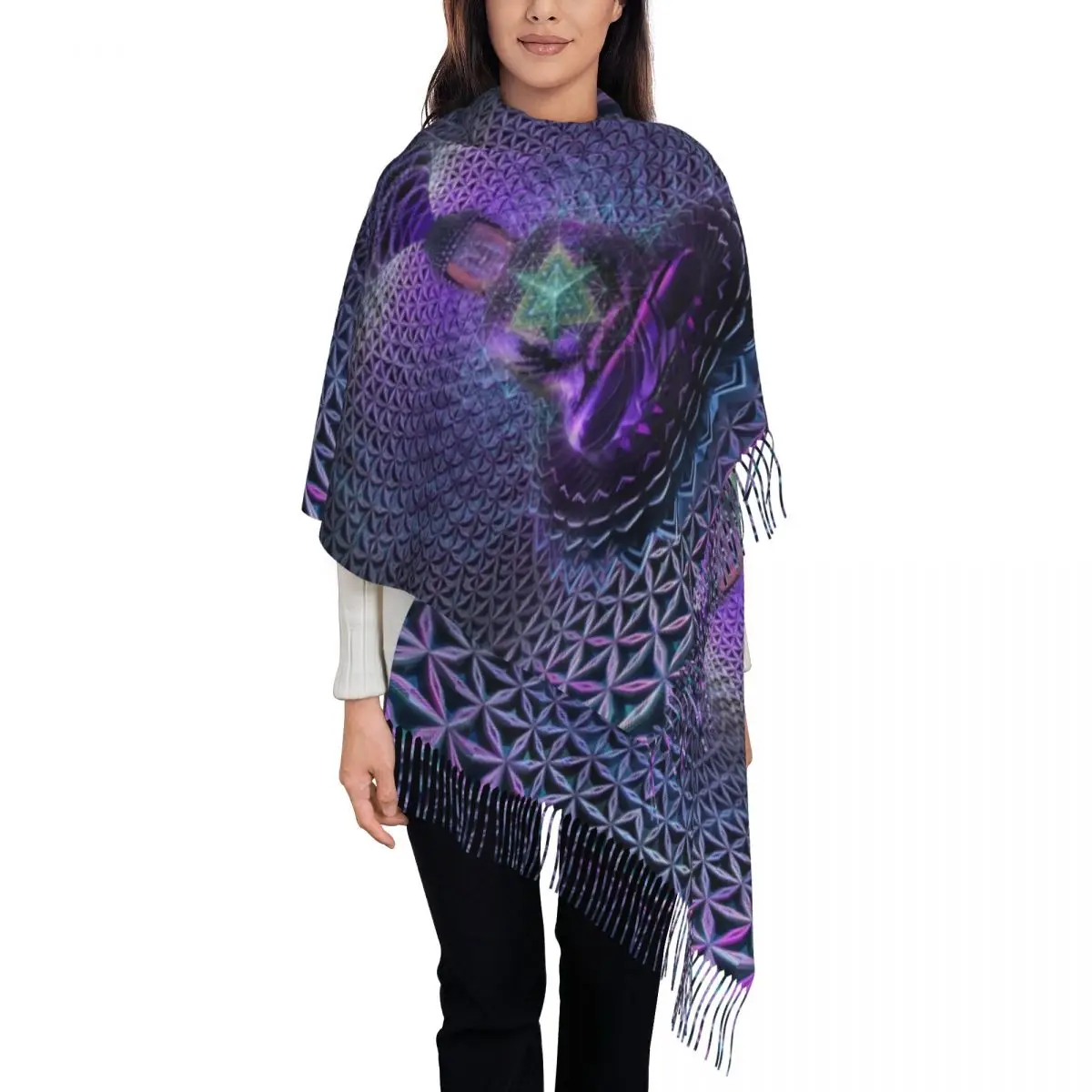 Customized Print India Mandala Zen Buddha Scarf Men Women Winter Warm Scarves Shawl Wrap