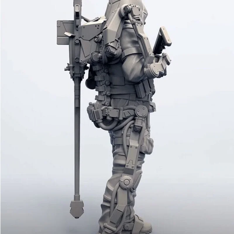 1/35 Scale Resin Figure Model Kit Future War Soldier Sniper Miniatures Statue Unassembled and Unpainted DIY Toys