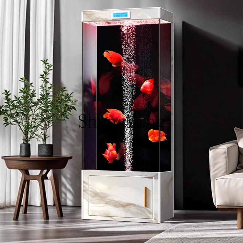 SM Home Fish Tank Living Room New Small and Medium-sized Vertical Floor-to-Ceiling Replacement Aquarium