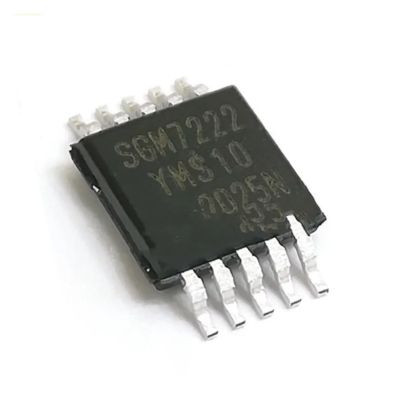 SGM7222 MSOP10 Genuine Analog Switch Chip IC SGM7222YMS10  integrated circuit