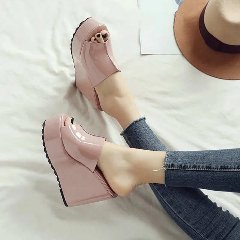 Platform Slippers Women Fashion Shoes Solid Color Wedge Sandals Designer Party Sandles Woman Casual Comfort Summer Footwear