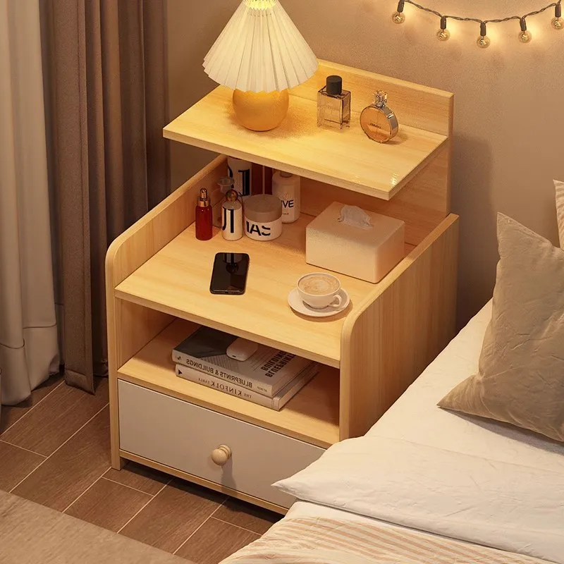 

Small bedside table Simple storage Small cabinet Modern simple bedside shelf Rental bedroom Home storage rack