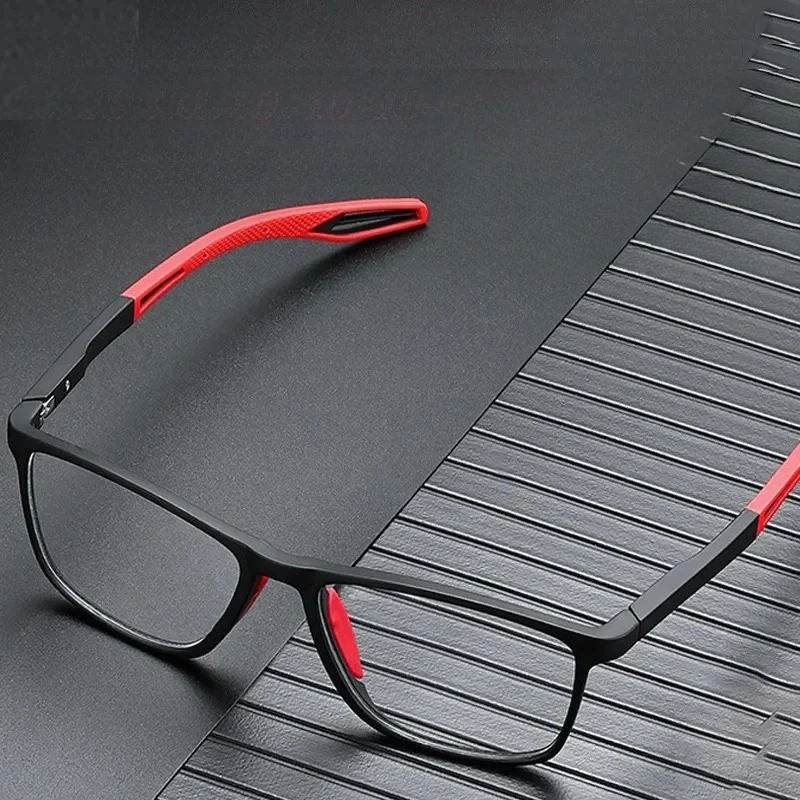 Sport TR90 Unisex Ultralight Silicone Myopia Glasses Basketball Anti-Shedding Anti Blue Light Near Sight Eyeglasses 0 To -4.0