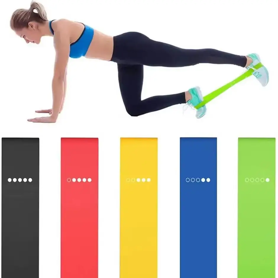 5PCS Yoga Widerstand Bands Stretching Gummi Schleife Übung Fitness Ausrüstung Kraft Training Körper Pilates Kraft Training