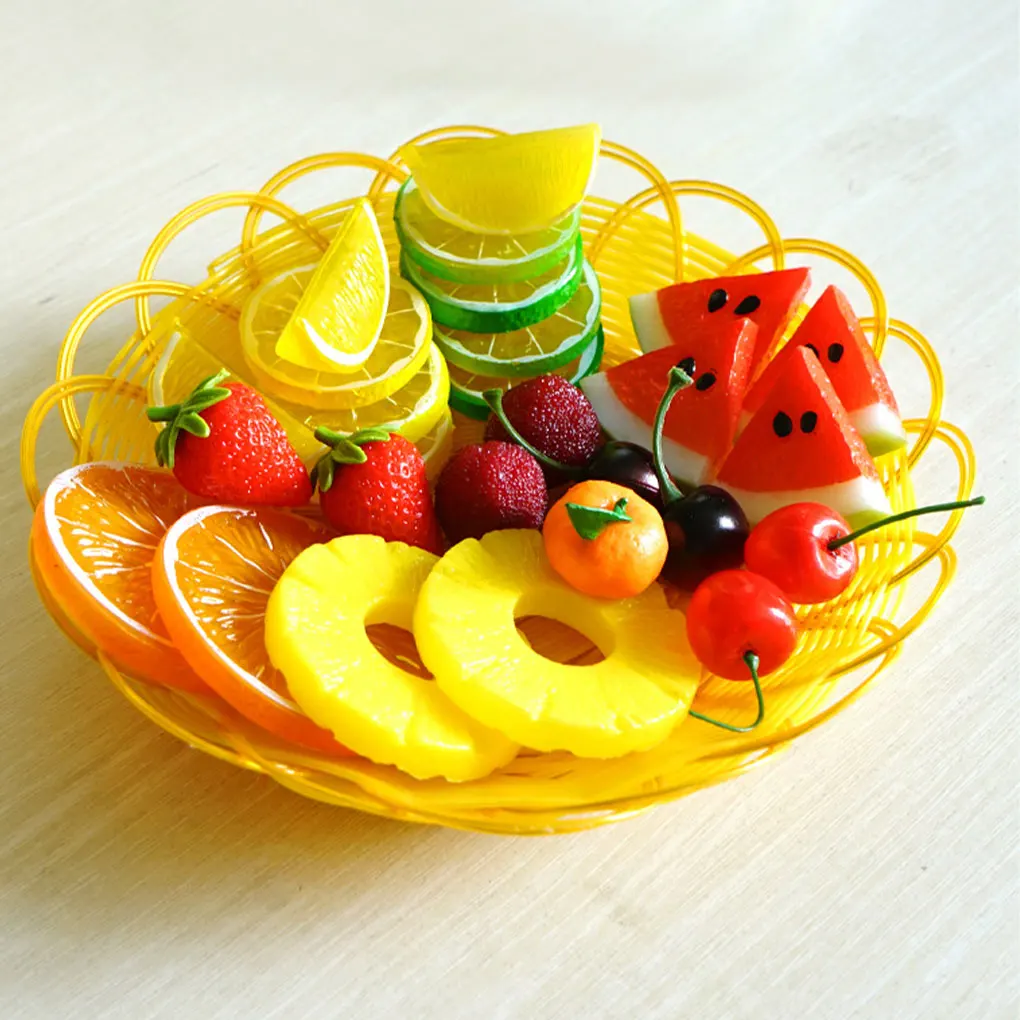 5piece Lemon Slices Prop Shooting Decoration For Home Decoration High Simulation Fruit Slice Model