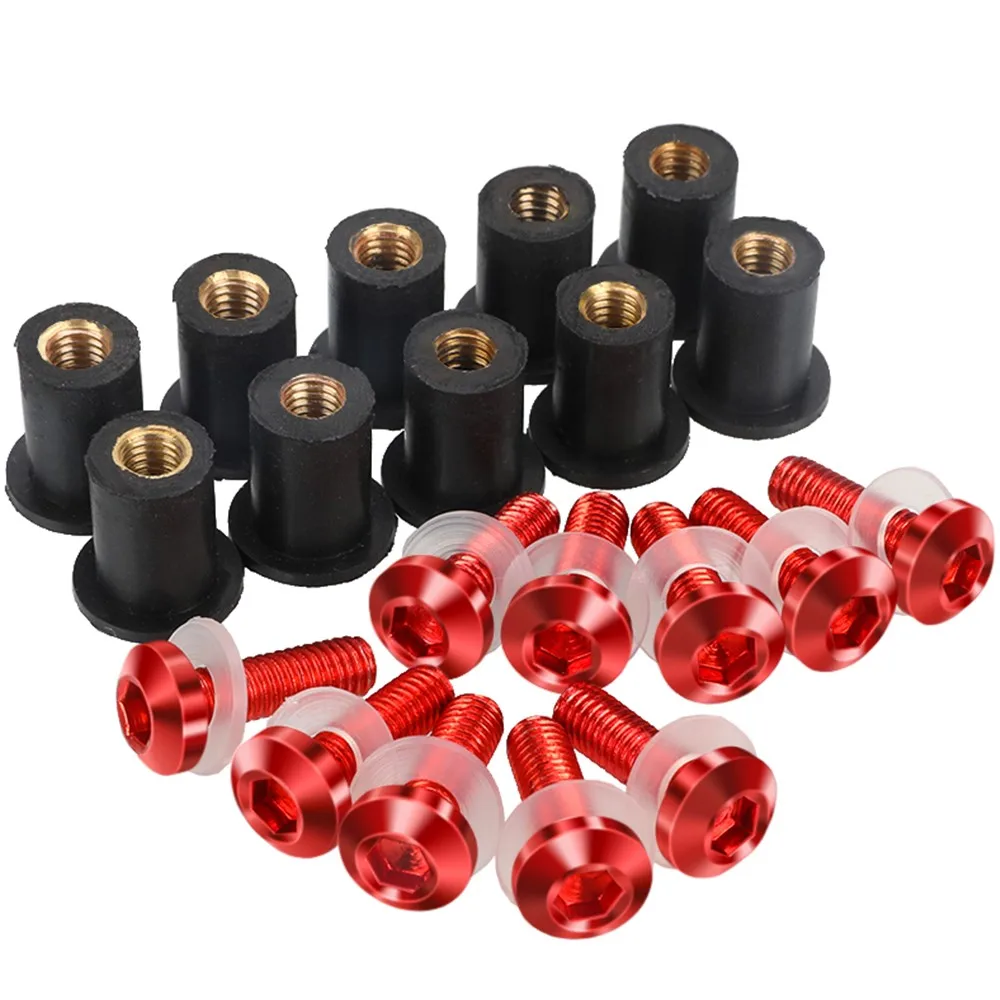 

10pcs 5mm Windscreen Fairing Windshield Bolt Screw Kit FOR DUCATI HYPERMOTARD1100 EVO 796 821 SP 939 SP 950 Hyperstrada939