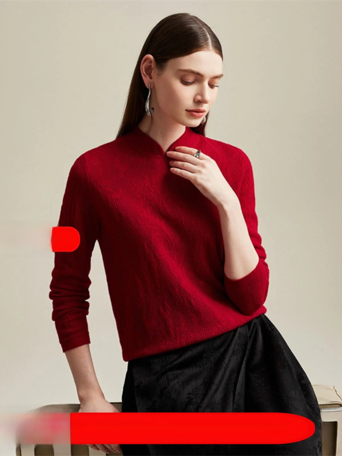 

Mao Jun 00% Camere вязаный кардиган женский круглый Ne на одной пуговице двойной цвет с кисточками осень-зима модная верхняя одежда