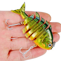 Golden and Painted SWIMBAIT Jointed Fishing Lures 14.5g/8cm for Bass Trout Pike Walleye for Freshwater and Saltwater