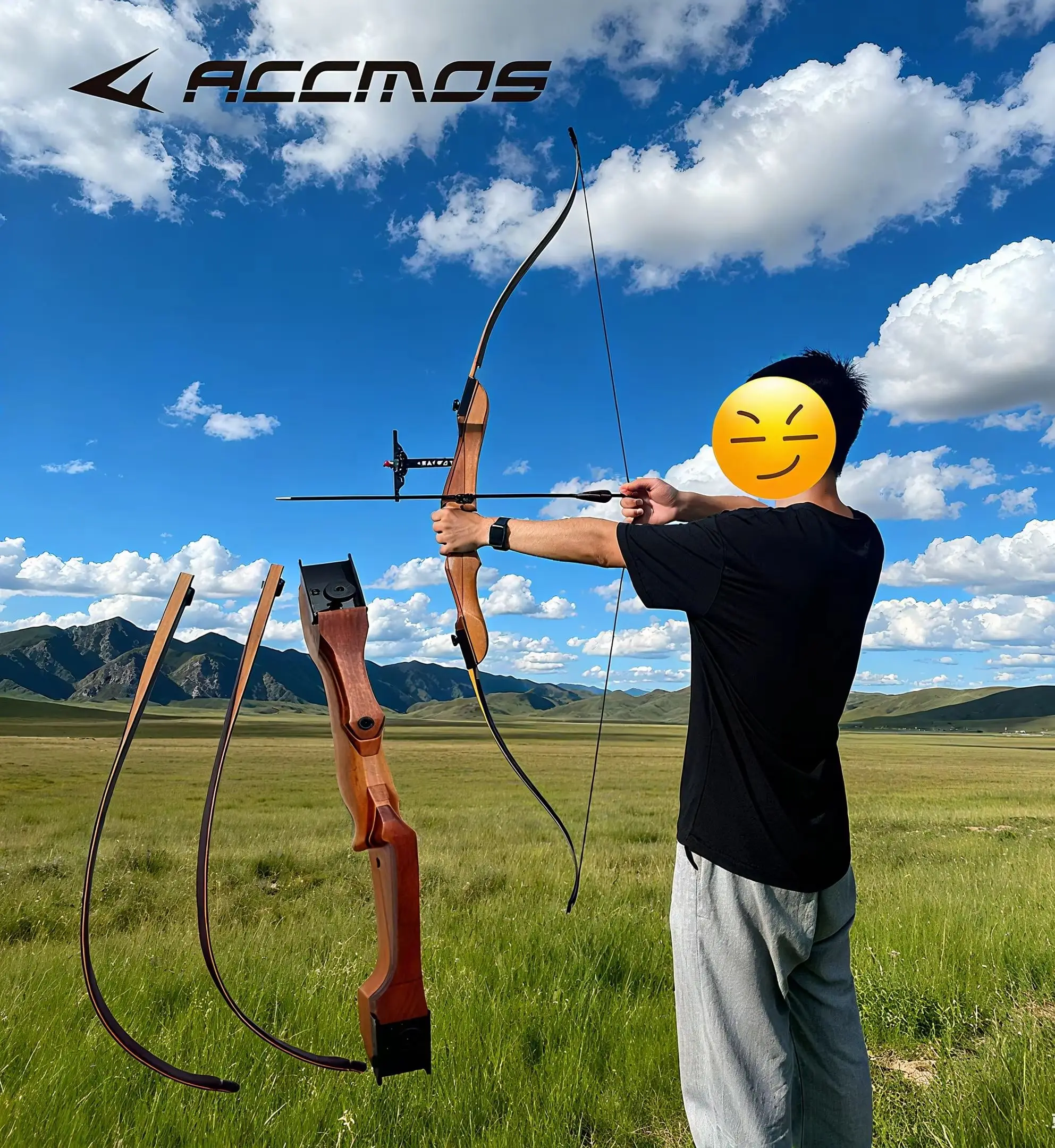 

68-дюймовый изогнутый лук 16–40 фунтов, деревянная стойка с концовками из стекловолокна для стрельбы из лука на открытом воздухе, охота на правой руке