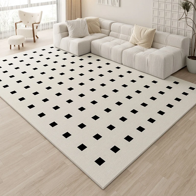 

Modern Living Room Carpet Nordic Style Simple Lines Coffee Table Mat Light Luxury French Style Washable Wipeable Non-slip Rugs