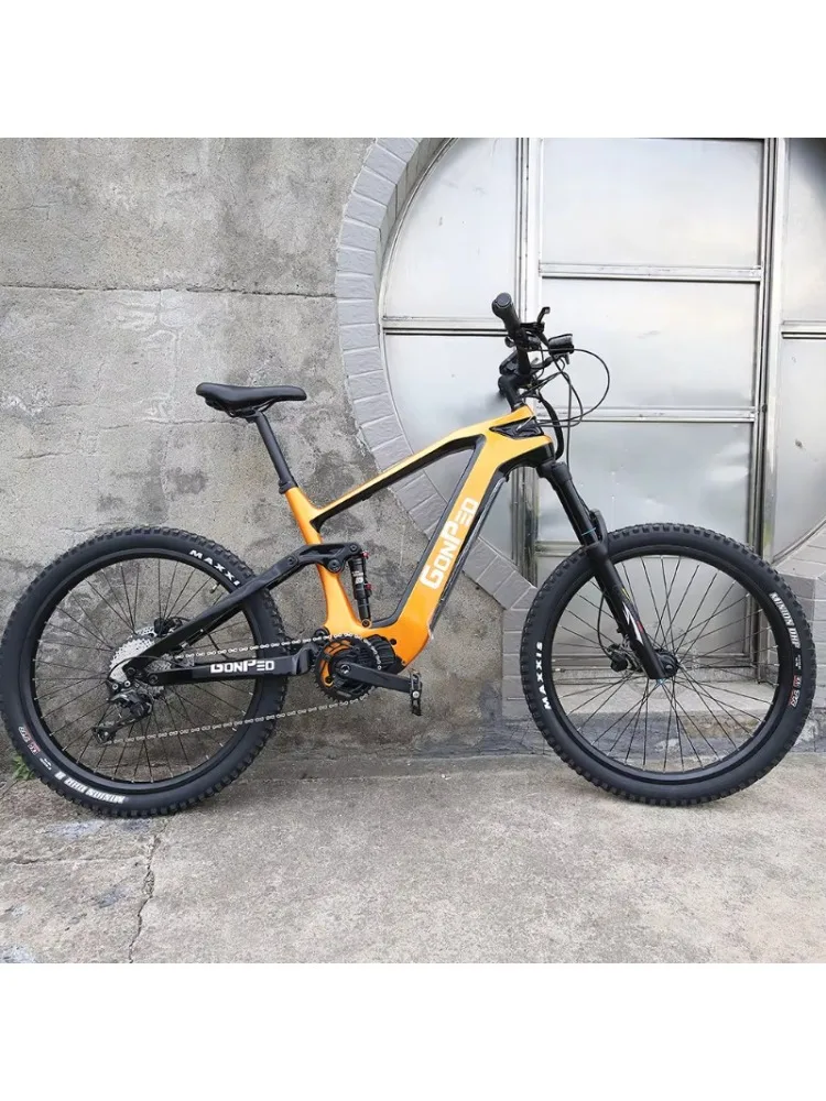 AliExpress NONE 500W 1000W Mid Motor Carbon Fiber Full Suspension Electric Mountain Bike Emtb Professional Outdoor Cycling Equipment Parts
