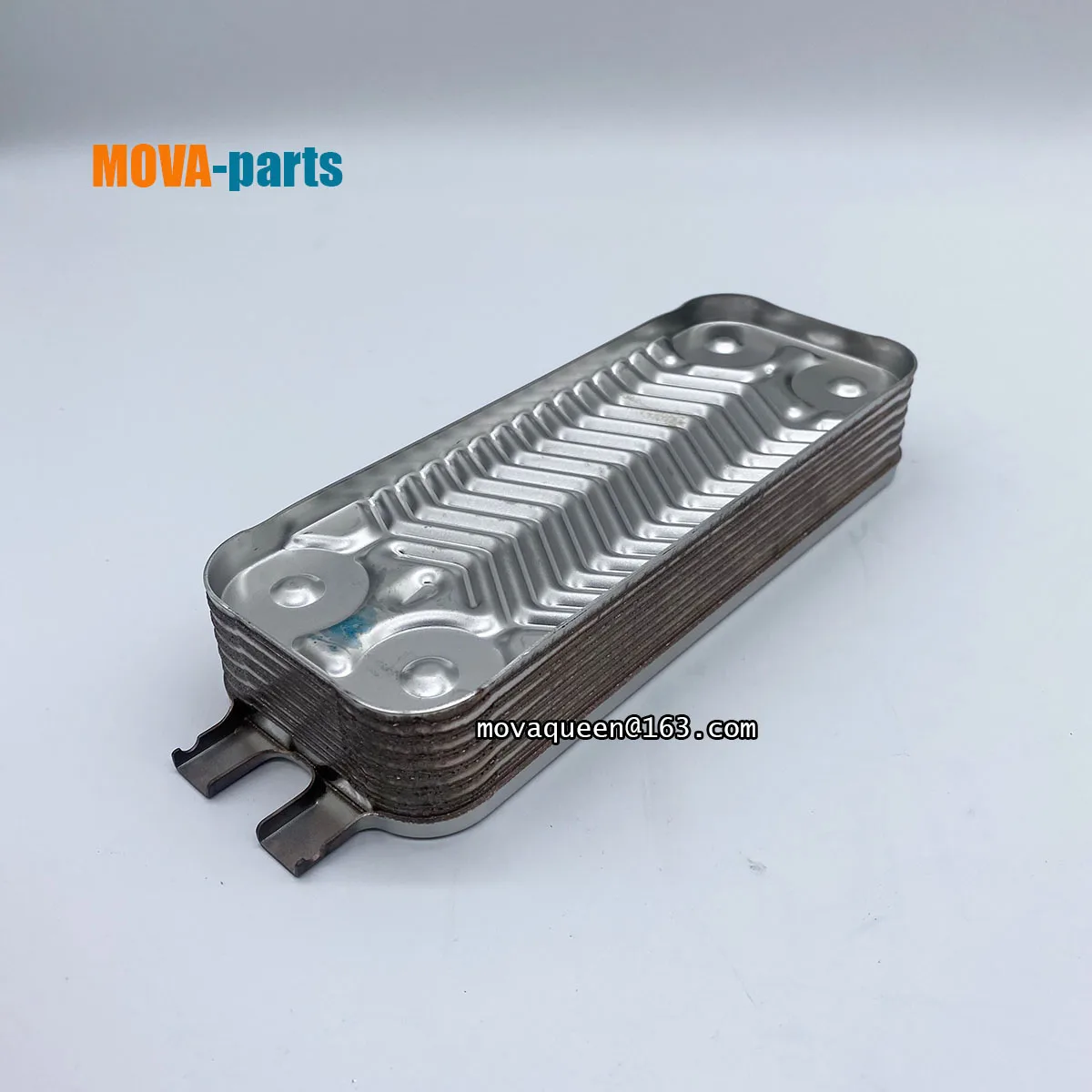 Gas Boiler Parts Plate Secondary Heat Exchanger 13 Plates Flat Mouth Parallel Water Flow Plate Heat Exchanger