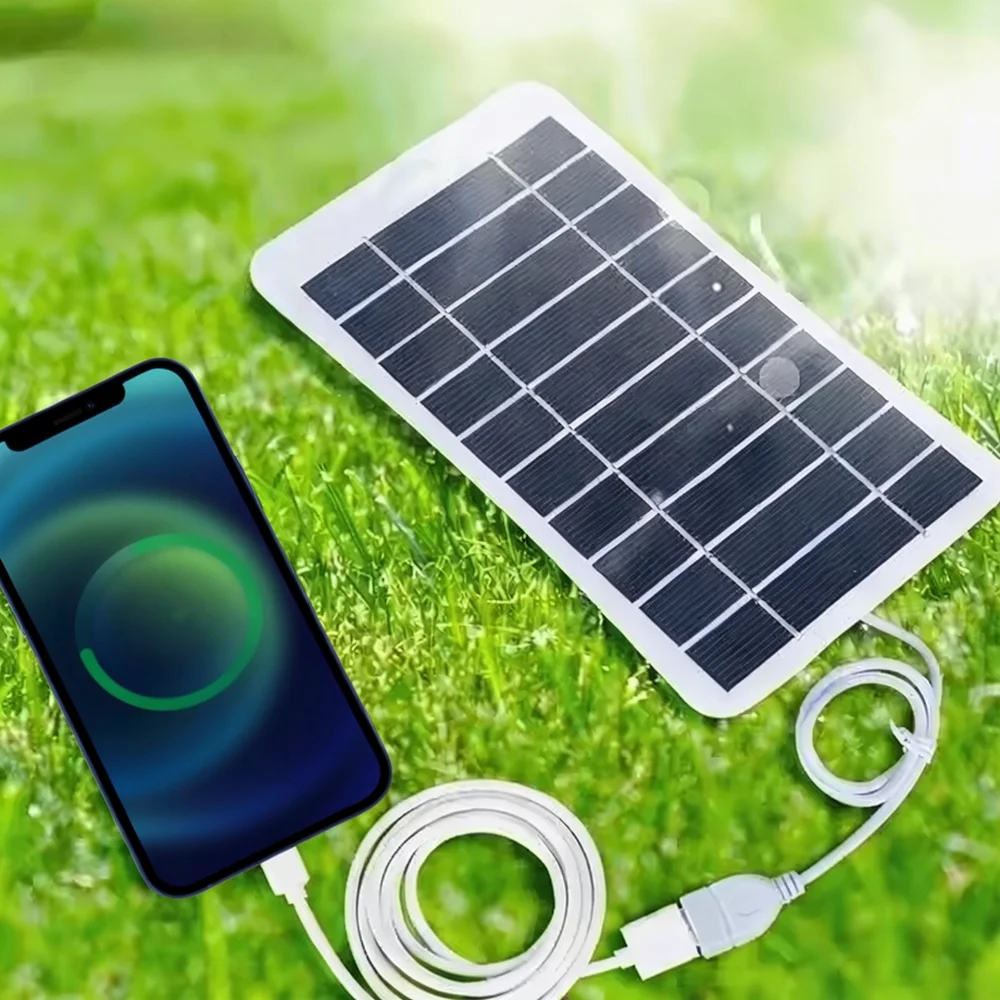 Foldable Solar Charger 5V USB Output Power Supply For Hiking Camping Emergency Phone Battery Charging Module Lightweight