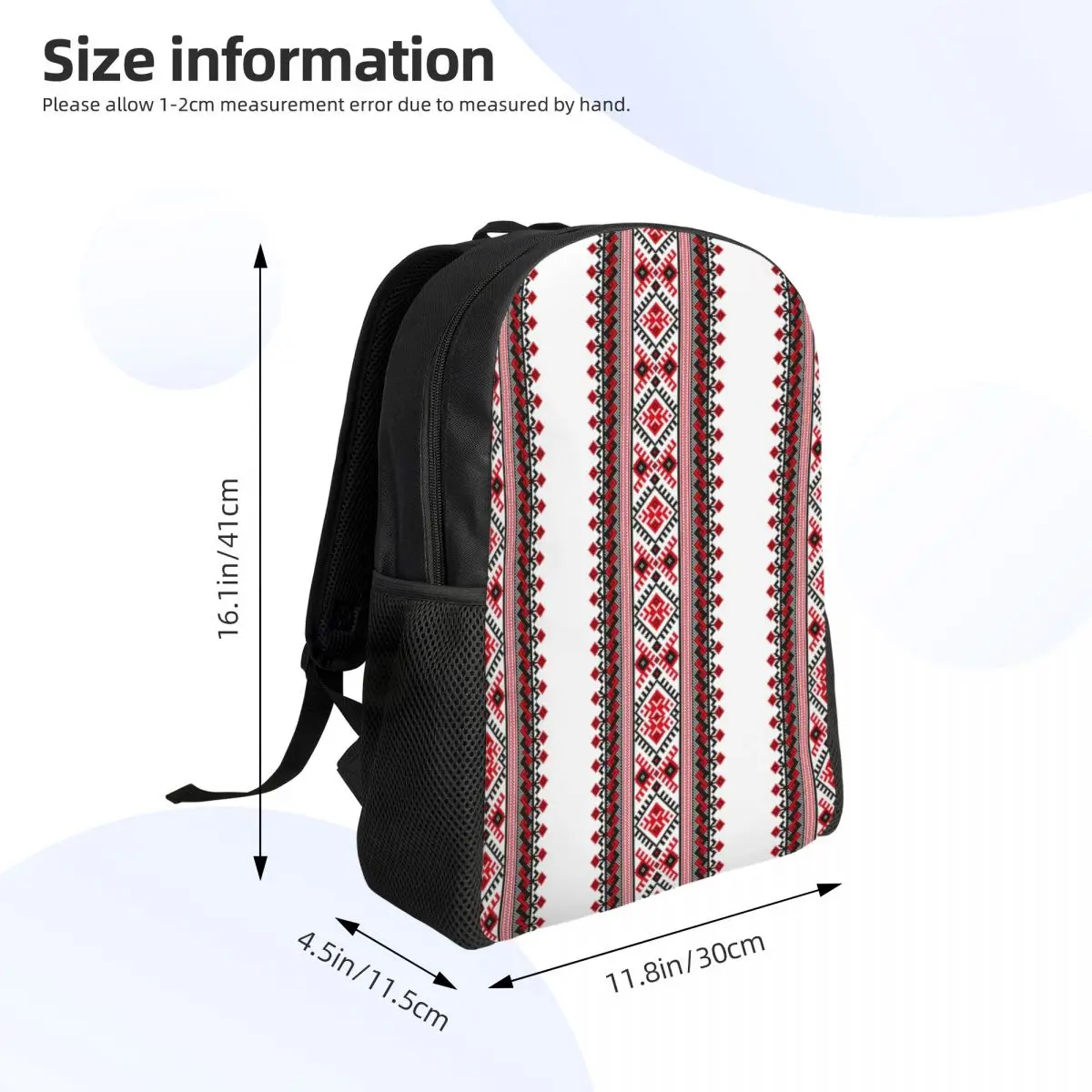 Sac à dos brodé personnalisé Vyshyvanka pour hommes et femmes, cartable décontracté, sacs géométriques bohèmes, Ukraine, collège, école