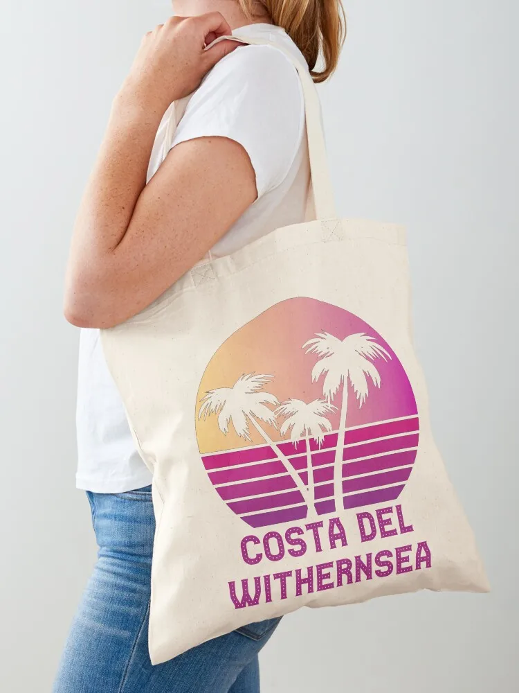 

COSTA DEL WITHERNSEA Funny East Yorkshire Design Tote Bag tote bag men's Beach bag reusable grocery bags Lady