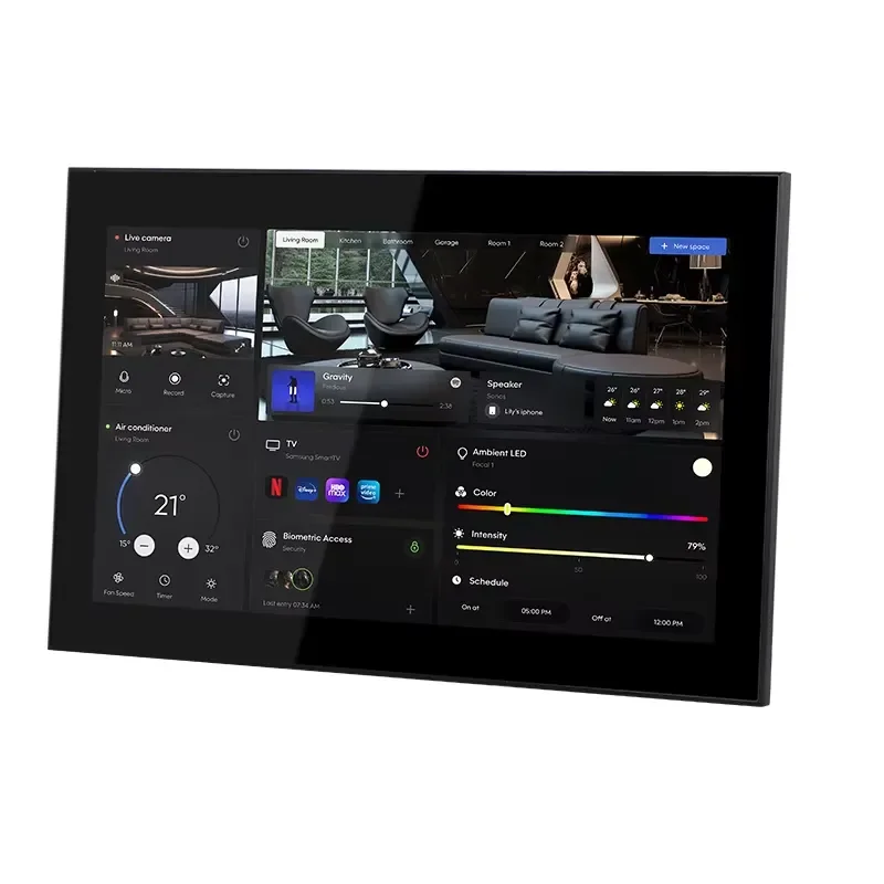 BOLRZO In September, the popular RK3568 Android 11 operating system aluminum case 14-inch LCD touch screen smart home central