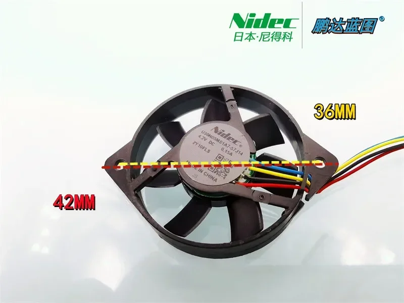

aa NIDEC U30N05MS1A7-57J14 Круглый ШИМ-контроль температуры 3 см, высокий поворот 4,2 В, 5 В, универсальный вентилятор 3007