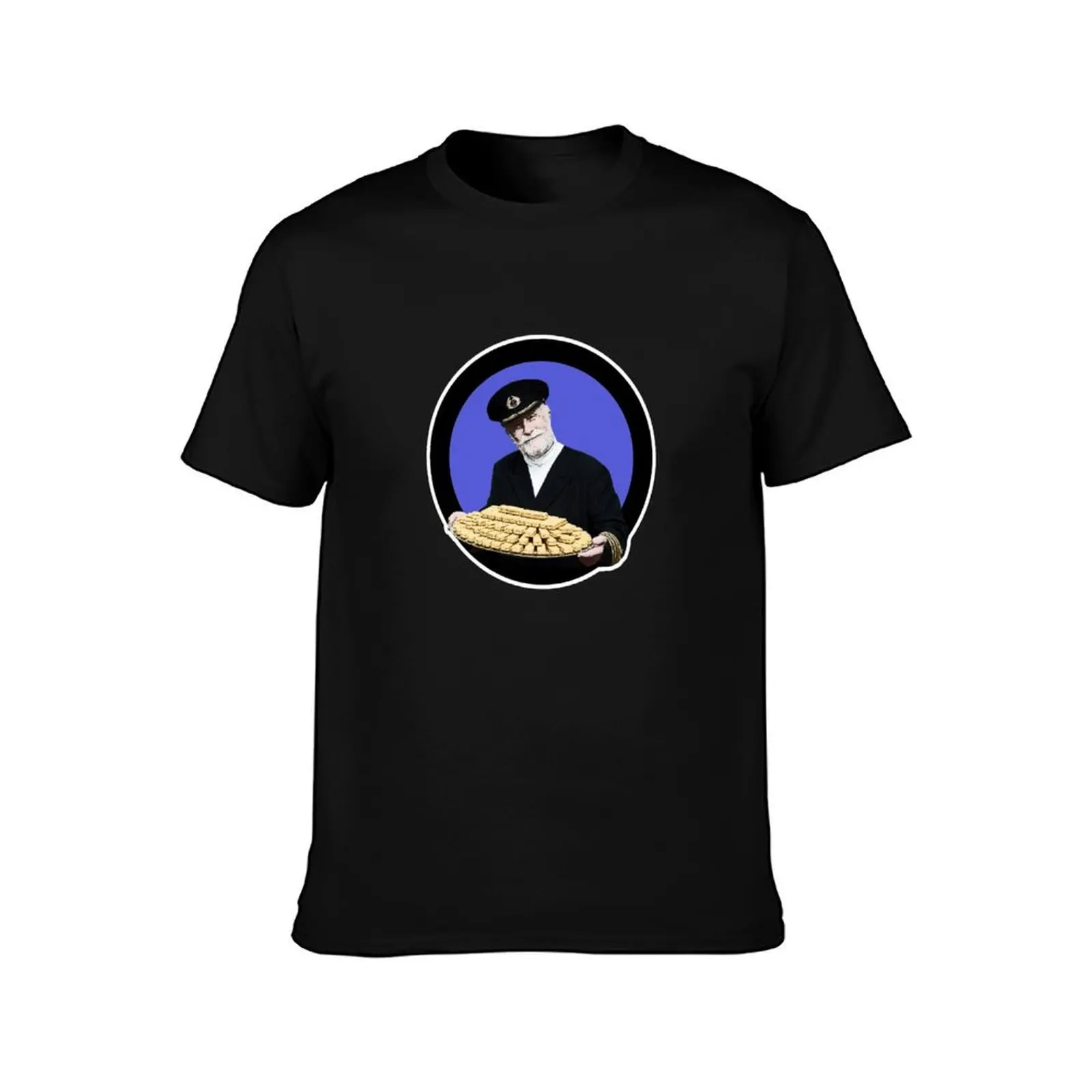 Fish fingers? Captain Birdseye from the seventies and eighties adverts T-Shirt Summer Casual Cotton Tee Vintage Graphic Print