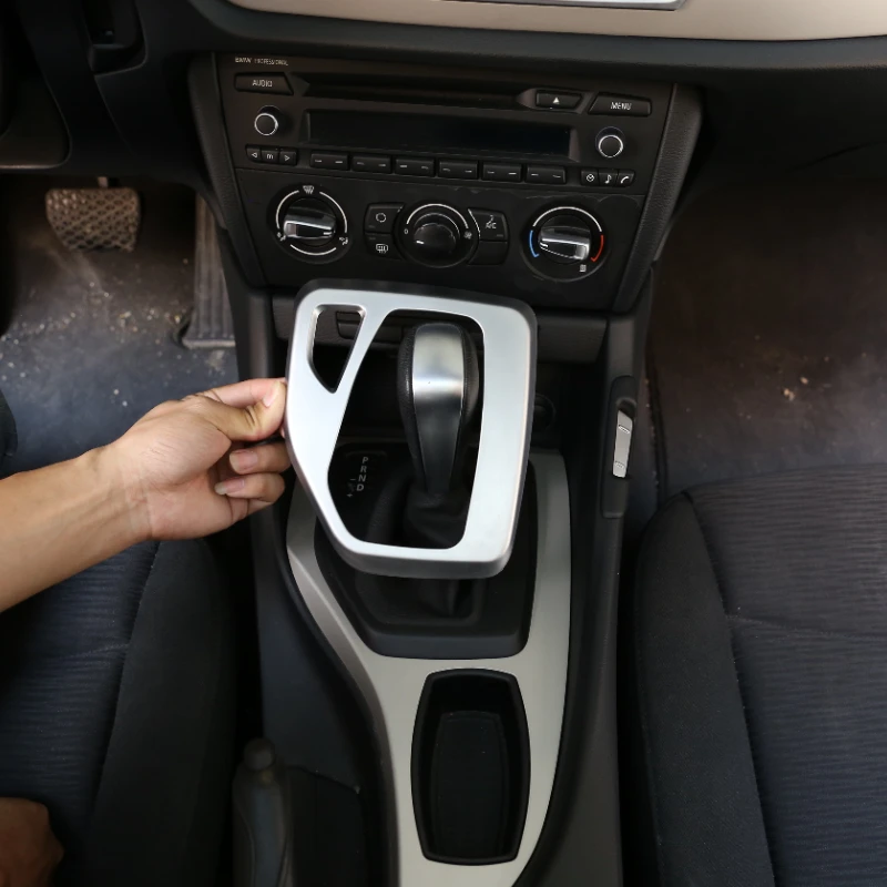 

For BMW X1 E84 10-15 ABS Carbon Fiber Car Console Gear Panel Frame Console Gear Shift Panel Cover Trim Interior Car Accessories