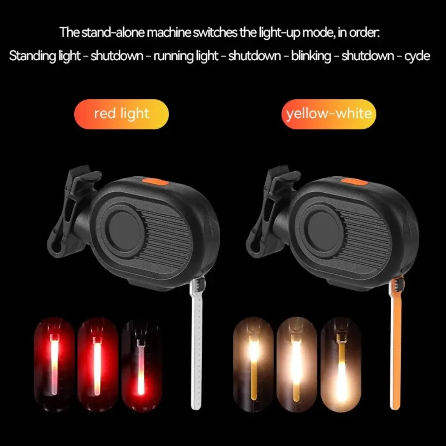 Bicycle Rear Light Running Water  Lights Bicycle Taillights Night Riding Lights Safety Warning Lights Bike