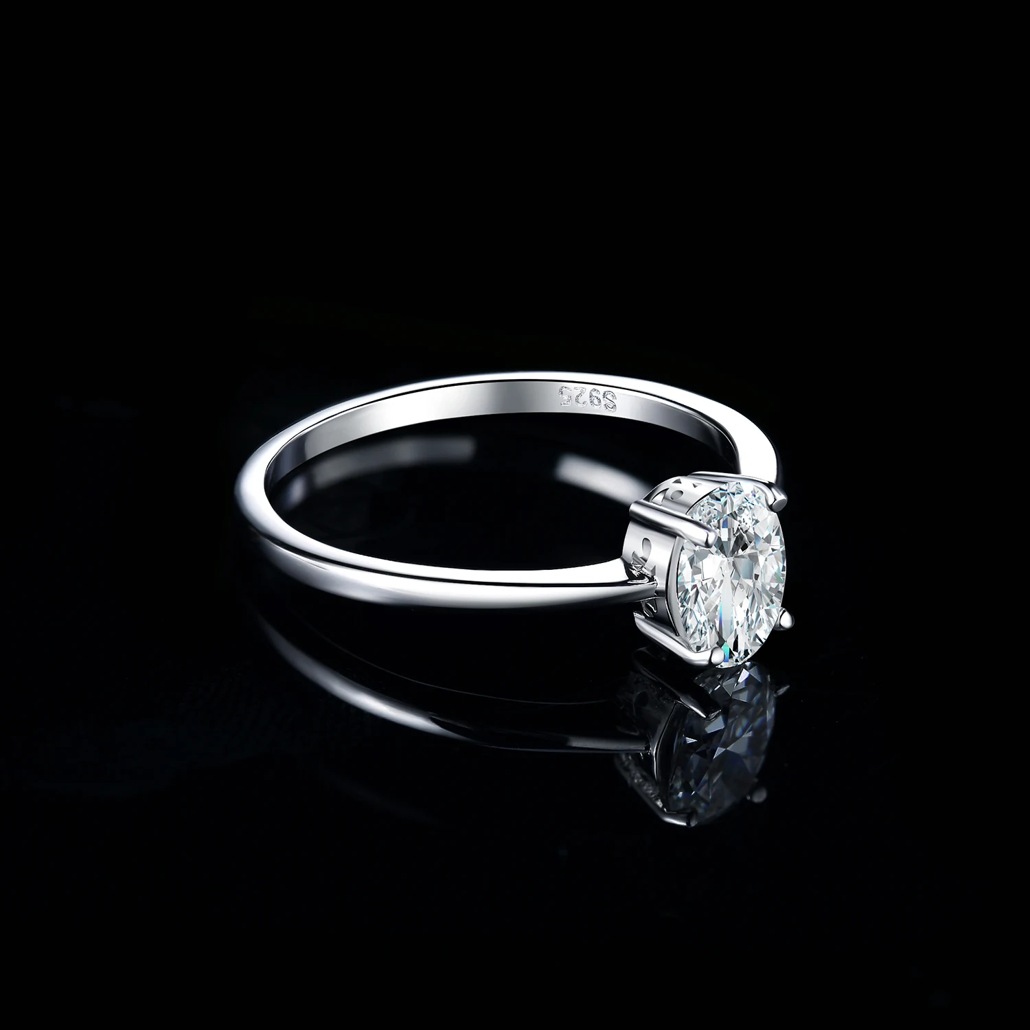 JewelpopPalace-Bague de Fiançailles et de Mariage en Argent Sterling 925, Bijou Fin Ovale Classique, 5A CZ, Cadeau pour Femme et Travailleur