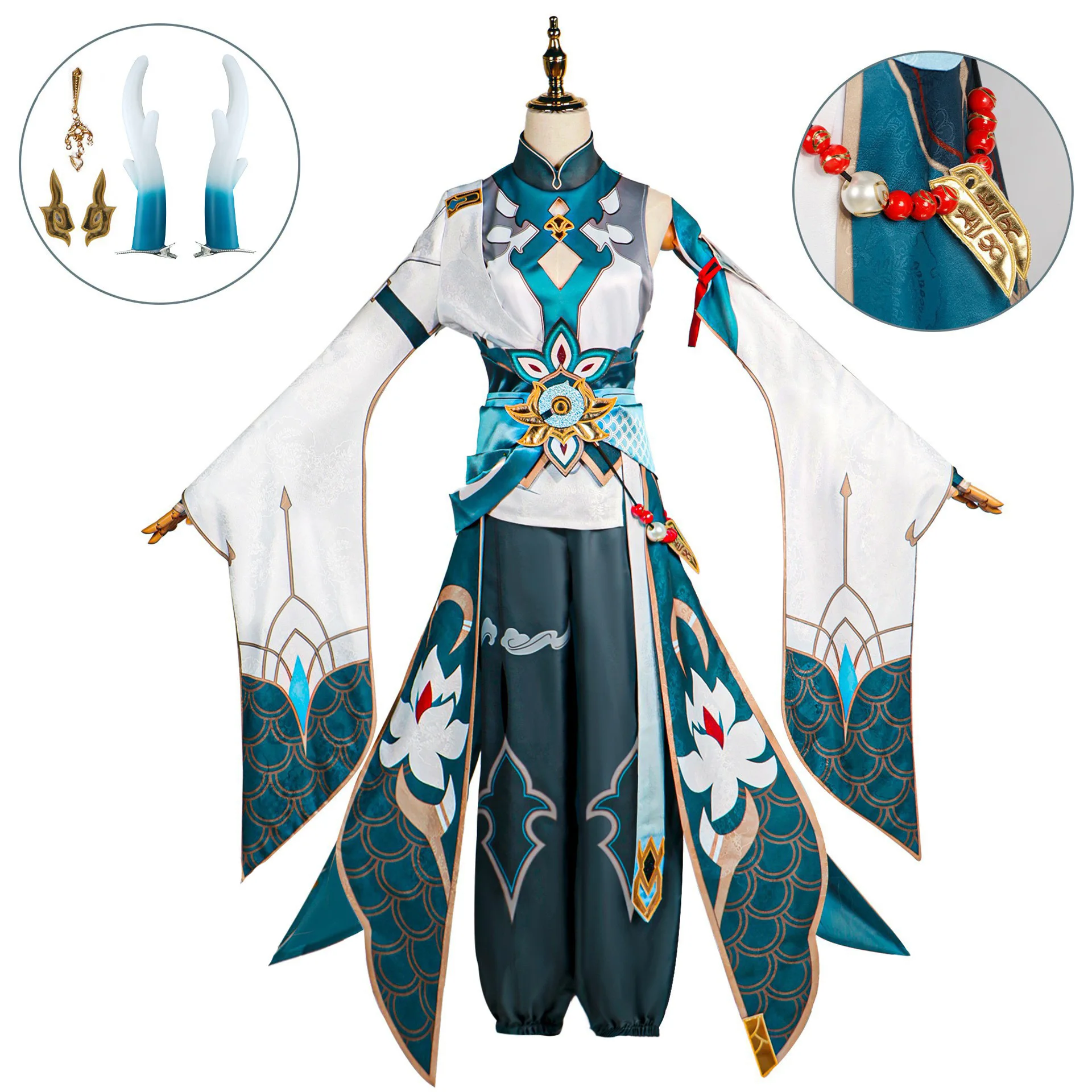 Honkai:Star Rail Xianzhou Alliance Dan Feng Imbibitor Lunae juego de disfraz de Cosplay conjunto completo para hombres