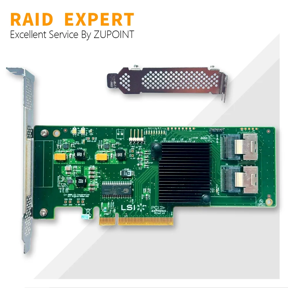 

ZUPOINT LSI 9211-8I RAID Controller Card 6Gbps PCI E SATA SAS FW:P20 HBA IT Mode Expander Card For ZFS FreeNAS unRAID