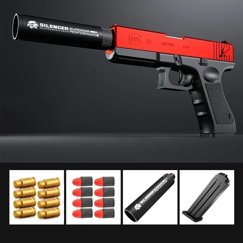 2025Newest Shell Ejecting Airsoft Pistol Soft Bullet Toy Gun Weapon Children Armas Shoot Outdoor Game Boys gift