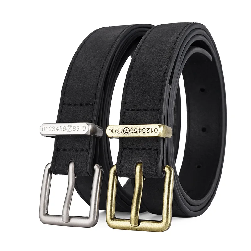 Suede Leather Pu Women\'s Belt Fashionable Casual All-match Jeans Accessories Girdle Gothic Retro Silver Pin Buckle Waistband