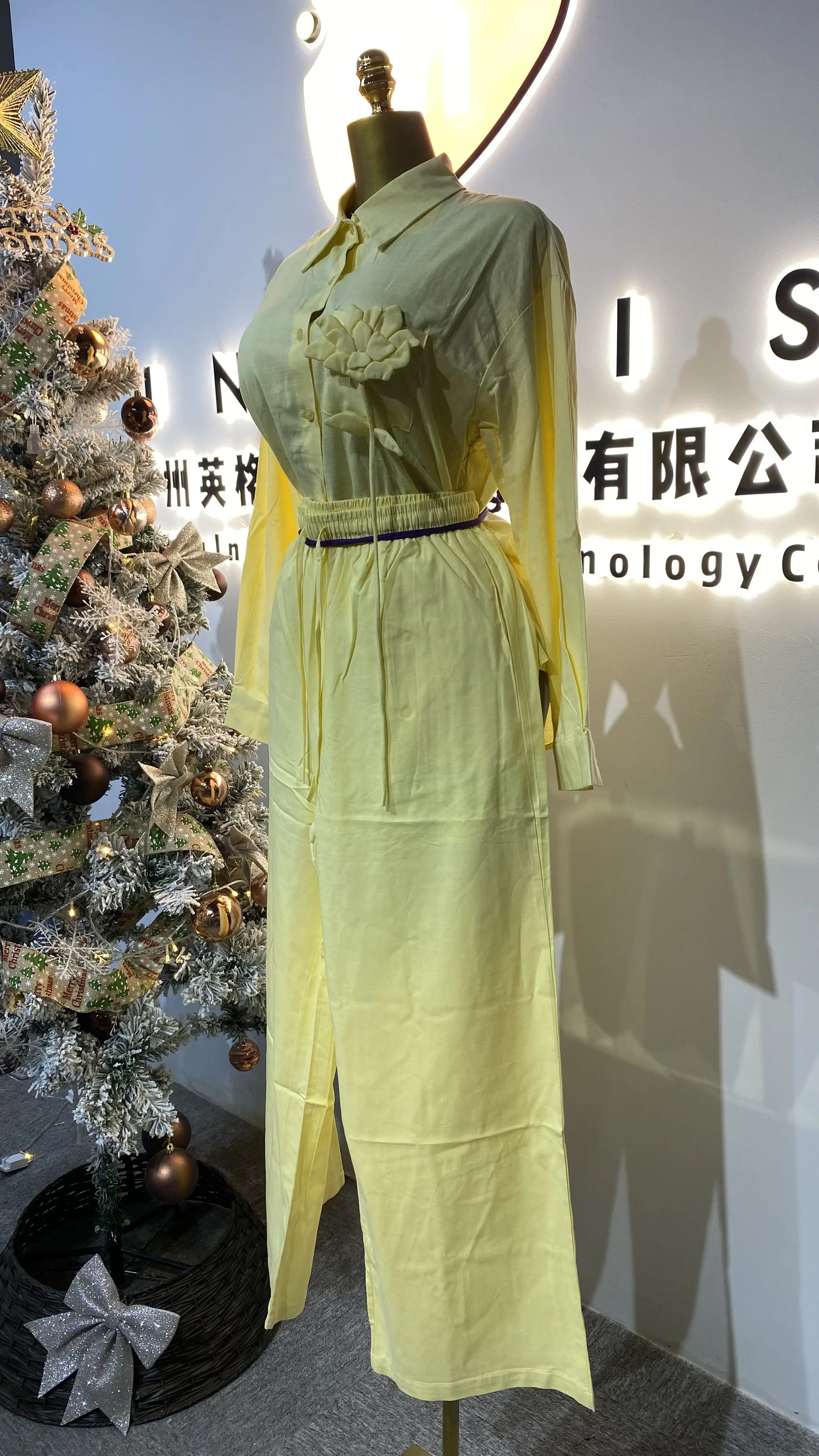 Vestido camisero de alta calidad para primavera y verano, nuevo estilo, solapa de un solo pecho, cintura imperio, informal, elegante, Party-GZMM232