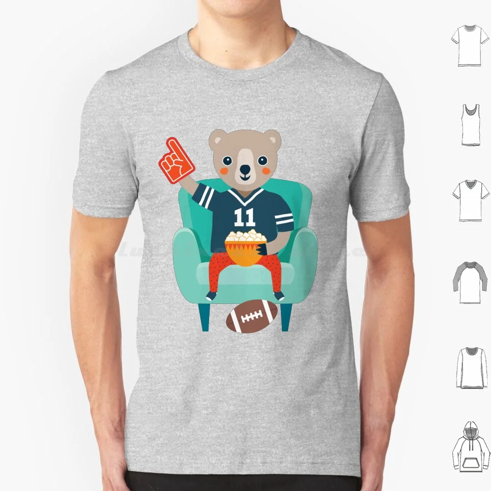 Camiseta de fiesta para hombres, mujeres y niños, 6xl, Supercutebowl, fiesta Kawaii Hygge, Retro, fútbol americano, oso, bebé, Animal, naturaleza